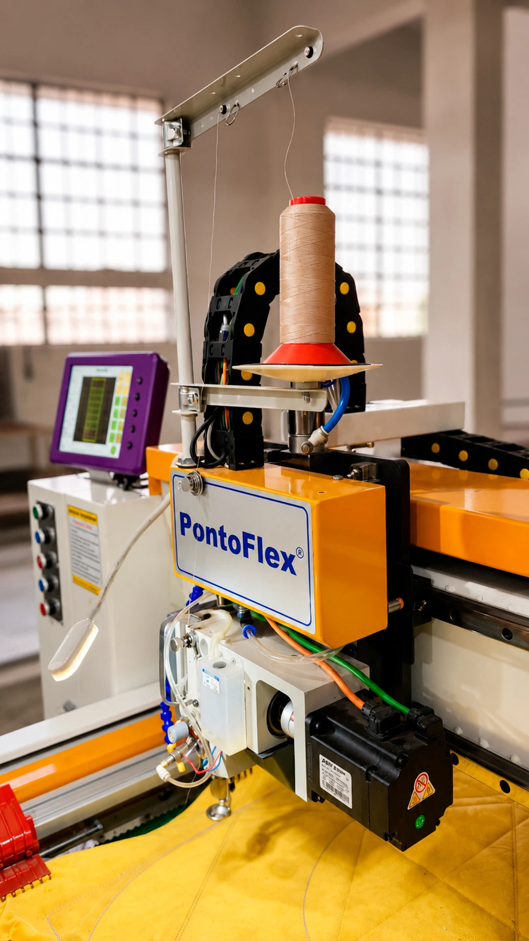 Painel e componentes da Máquina Pantográfica PontoFlex