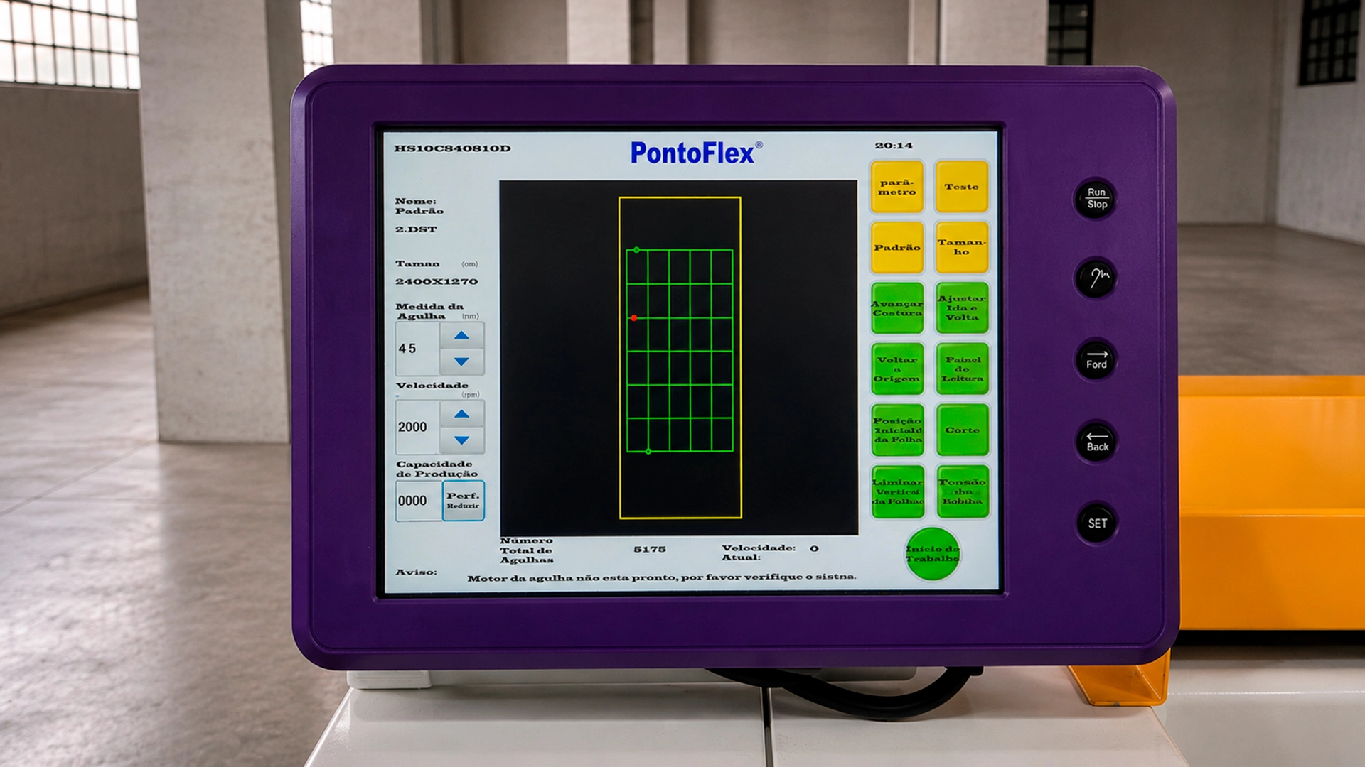 Painel e componentes da Máquina Pantográfica PontoFlex